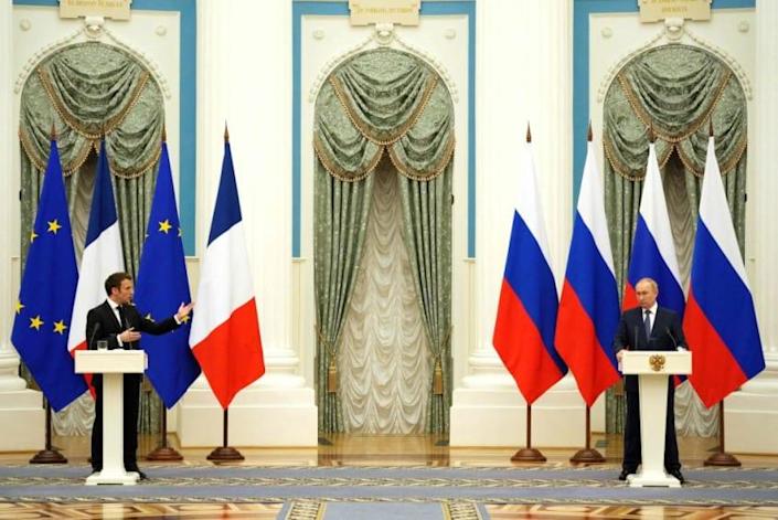 After meeting with Putin, Macron says the ‘risk of destabilization is increasing’