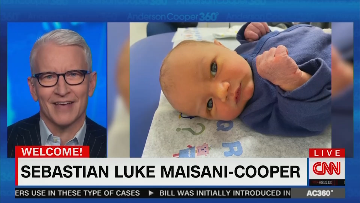 Anderson Cooper reveals that his son Wyatt has a new baby brother