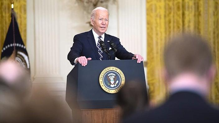 Biden describes Russia as eager to expand into Ukraine