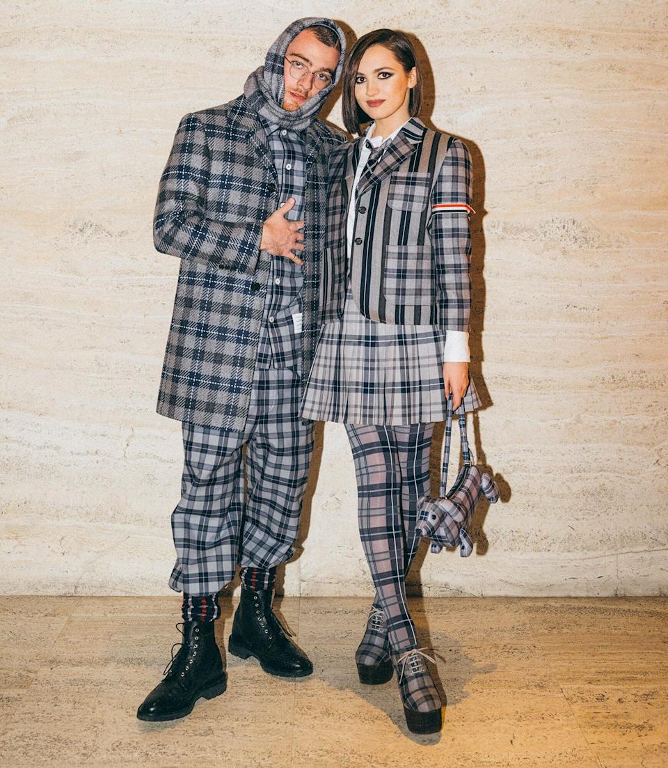 Euphoria ‘s Angus Cloud and Maude Apatow Twin in Matching Plaid Looks for NYFW: ‘Fexi’