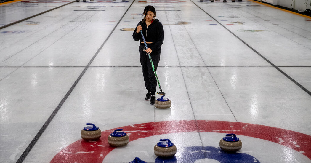 In an Arctic Outpost, Friday Nights Are for Curling