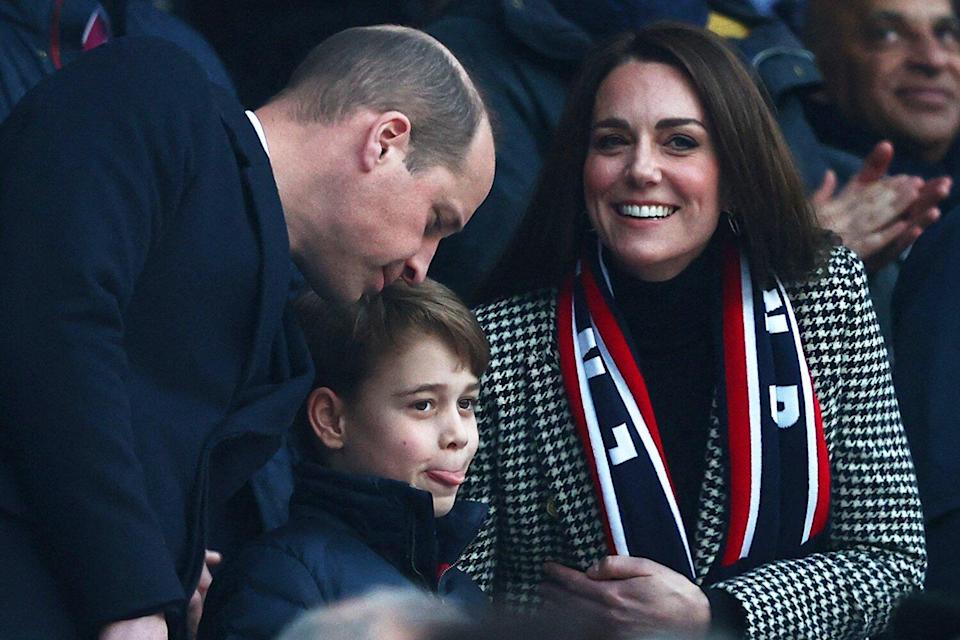 Kate Middleton and Prince William Bring Surprise Guest to Rugby Game — Prince George!