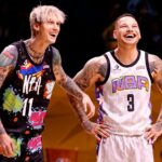 Megan Fox Supports Machine Gun Kelly at NBA All-Star Celebrity Game