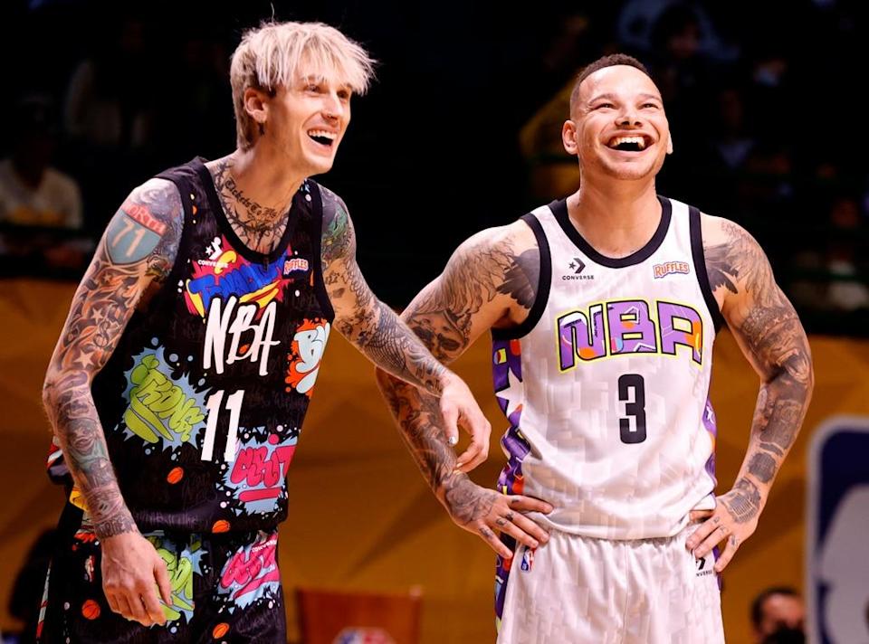 Megan Fox Supports Machine Gun Kelly at NBA All-Star Celebrity Game