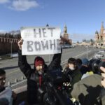 Russians hold anti-war rallies amid ominous threats by Putin