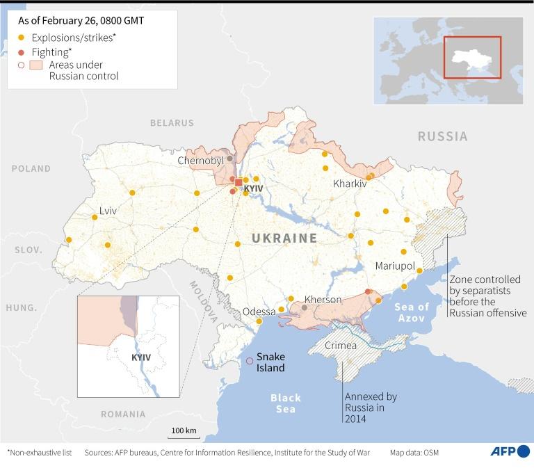 Russia’s war on Ukraine: Day three situation