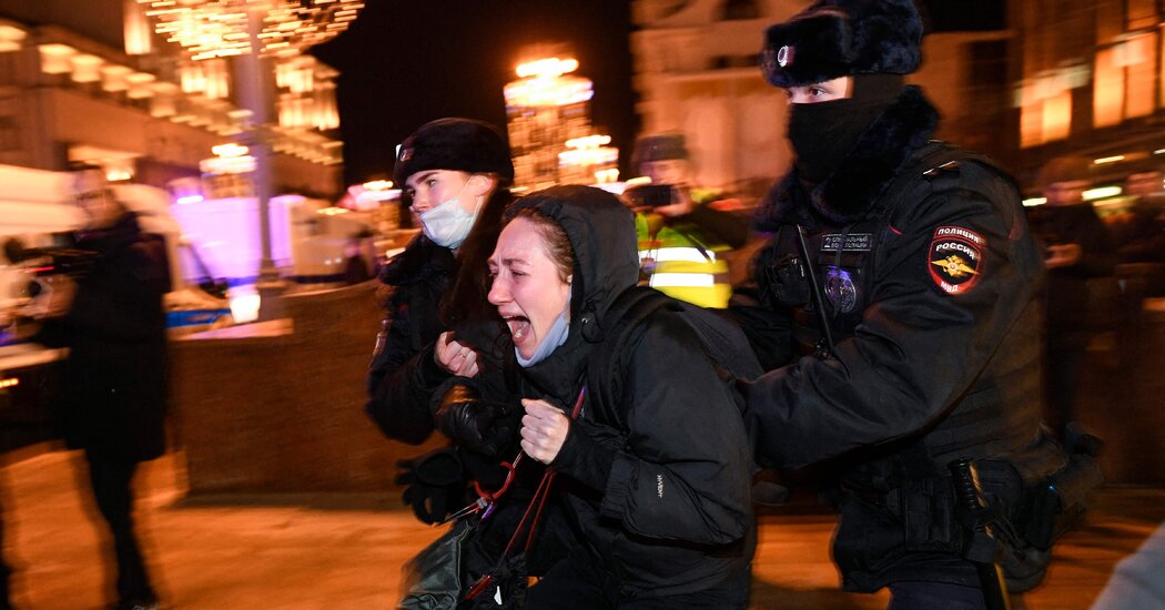 Thousands of Russians Protest President Putin’s Assault on Ukraine