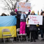 Ukraine supporters rally in Warren amid ‘total shock’ of Russian invasion