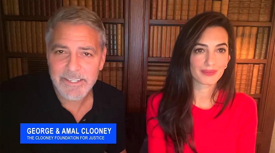 Watch George Clooney and His Wife Amal Clooney Accept the Catalyst Award Together