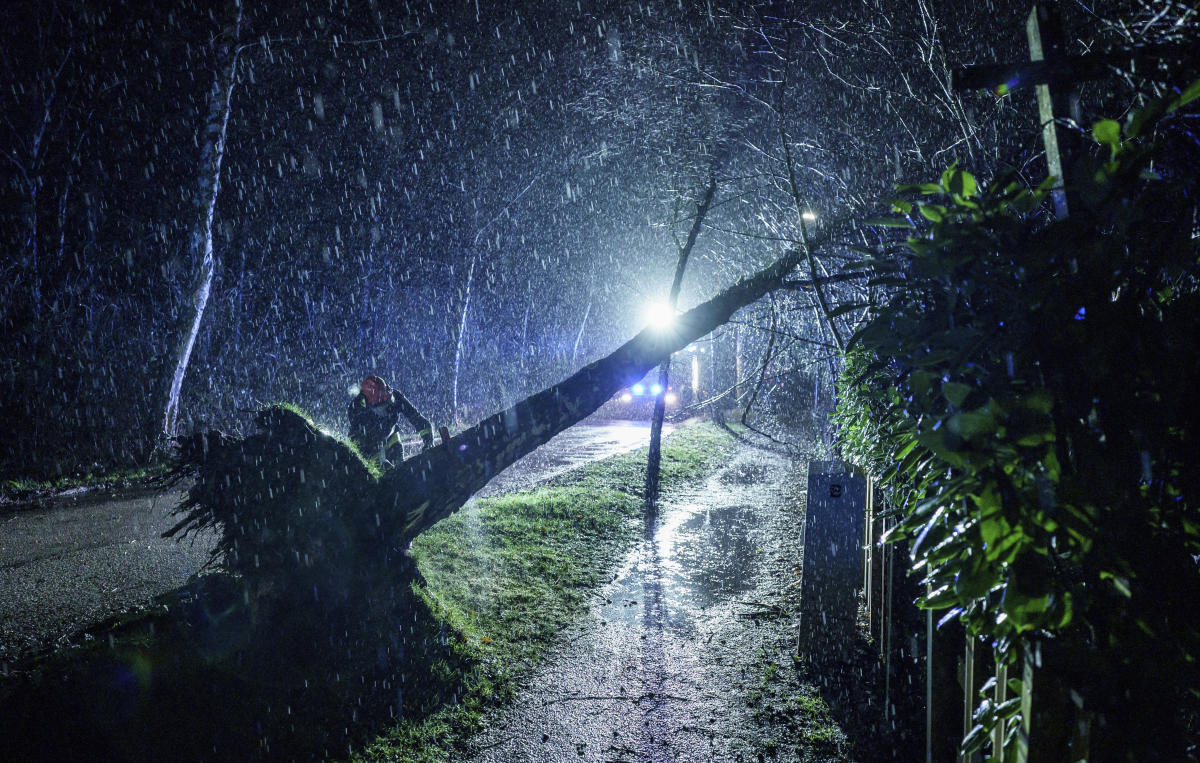 Western Europe cleans up after storm leaves at least 12 dead