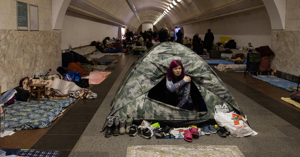 15,000 Are Sheltering in Kyiv’s Subway