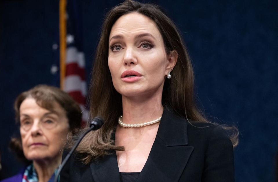 Angelina Jolie seemingly shades Brad Pitt while championing Violence Against Women Act