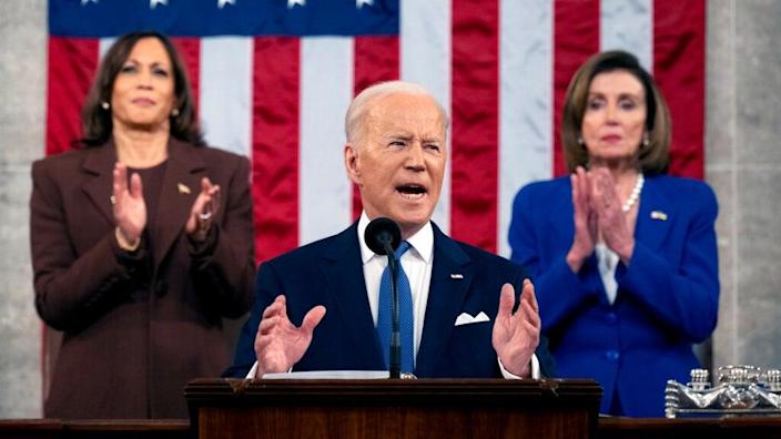 Biden condemns Putin, projects unity in State of Union address