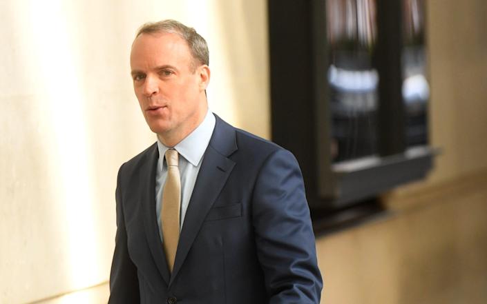 Don’t lecture me on plight of refugees, says Dominic Raab as he claims opening door to unlimited visas would undermine support