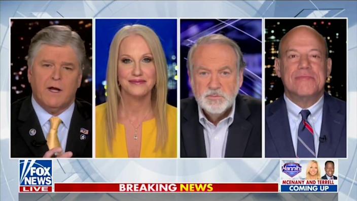 Hannity Welcomes ‘Kellyanne Trump’ After Railing Against Biden’s Cognitive Decline