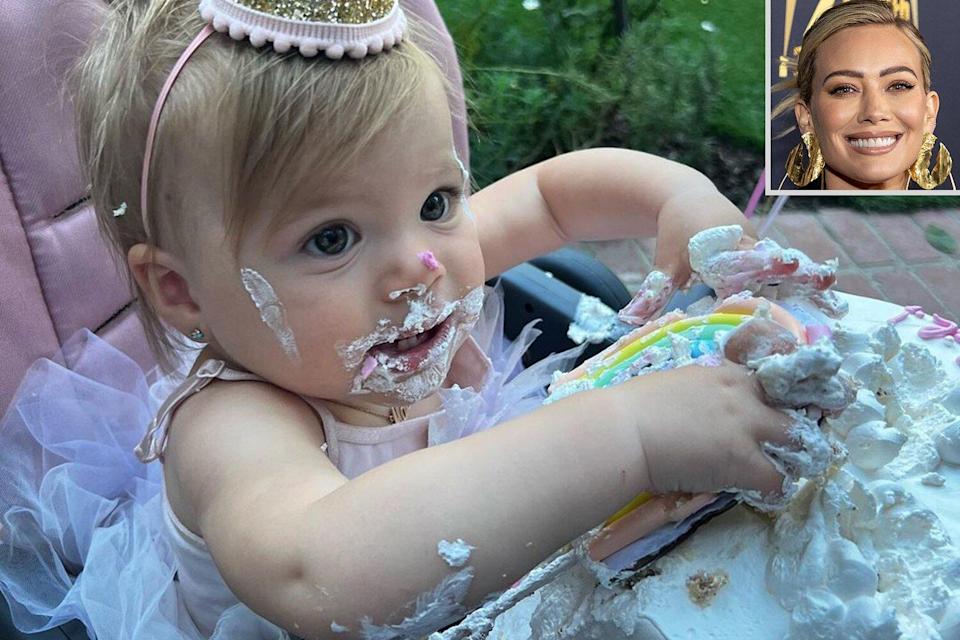 Hilary Duff Celebrates Daughter Mae’s First Birthday — See the Adorable ‘Cake Monster’ in Action!