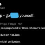 Hugh Grant issues F-bomb response to Nigel Farage after net zero referendum campaign announcement