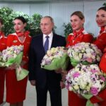 In a cosy chat with air stewardesses, Vladimir Putin hints at deadly nuclear strike on the West