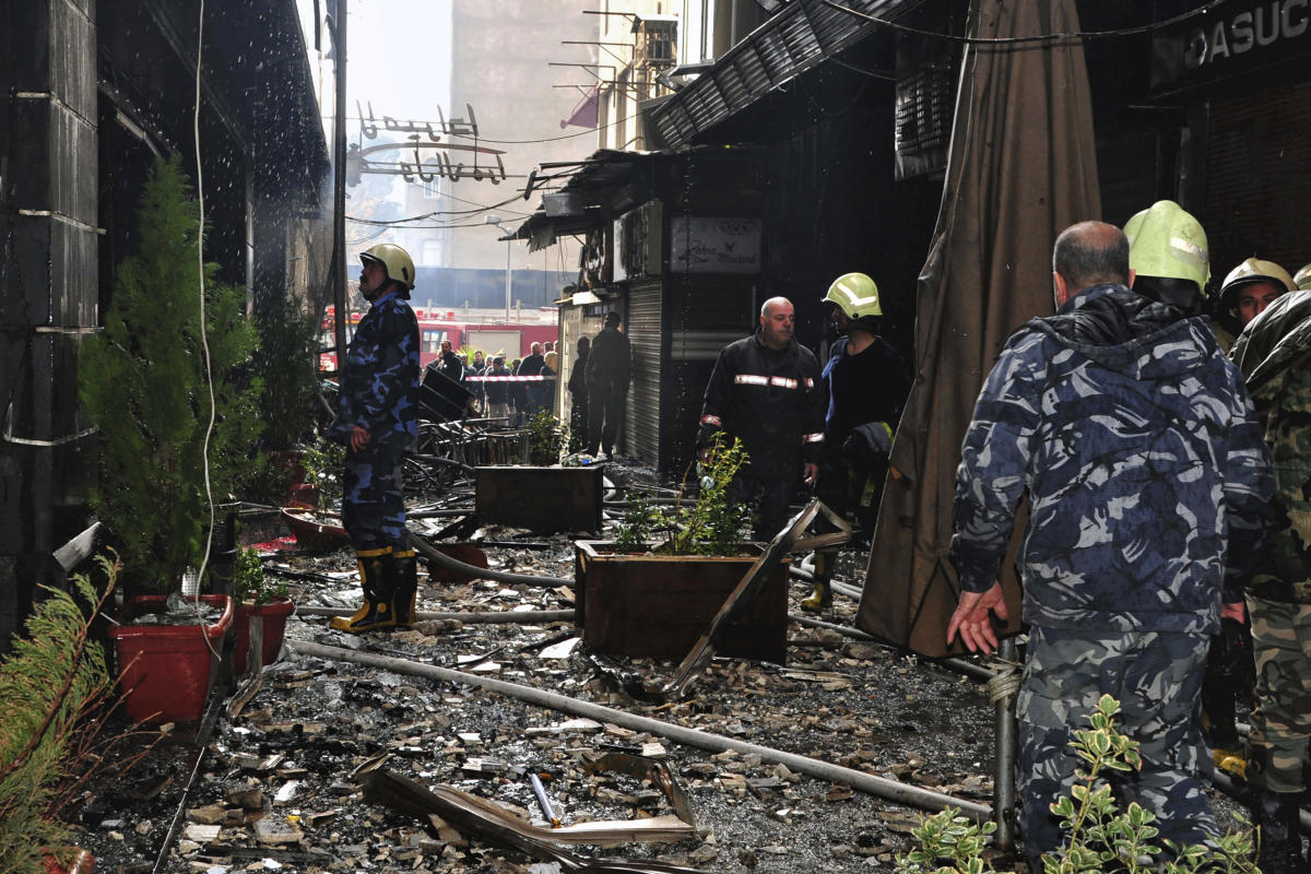 In Syria’s capital Damascus, shopping mall fire kills 11