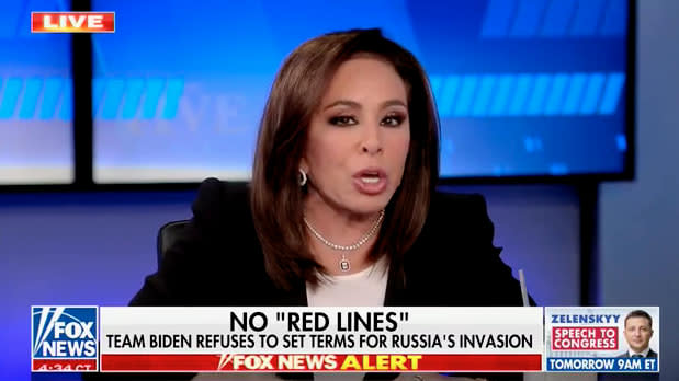 Jeanine Pirro Calls Biden a ‘Wuss’ Who Is ‘Destroying the West’