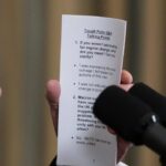 Photograph captures Biden’s ‘cheat sheet’ notes as he tries to avoid another Putin gaffe