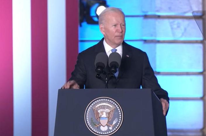 Putin ‘cannot remain in power’ Biden says in Warsaw speech