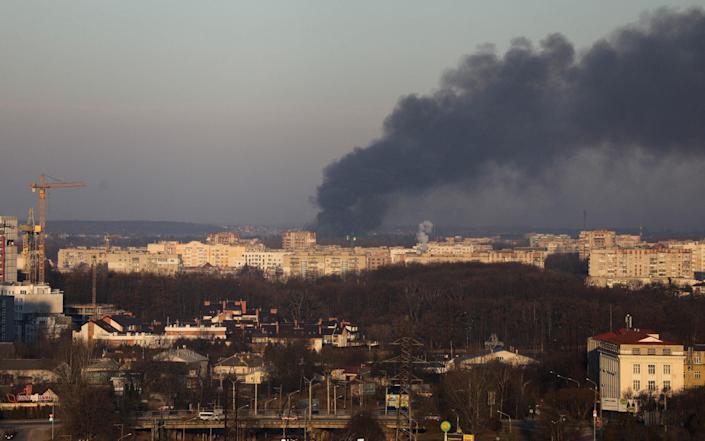 Russia-Ukraine latest news: Russian missiles destroy building near Lviv airport