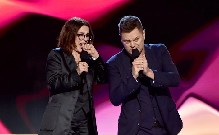 Spirit Awards: Kristen Stewart, Megan Mullally and Nick Offerman tell Putin to ‘f*** off’