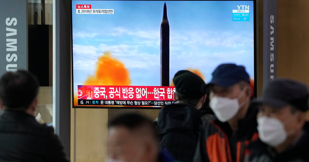 The test is the North’s first intercontinental missile firing since 2017.