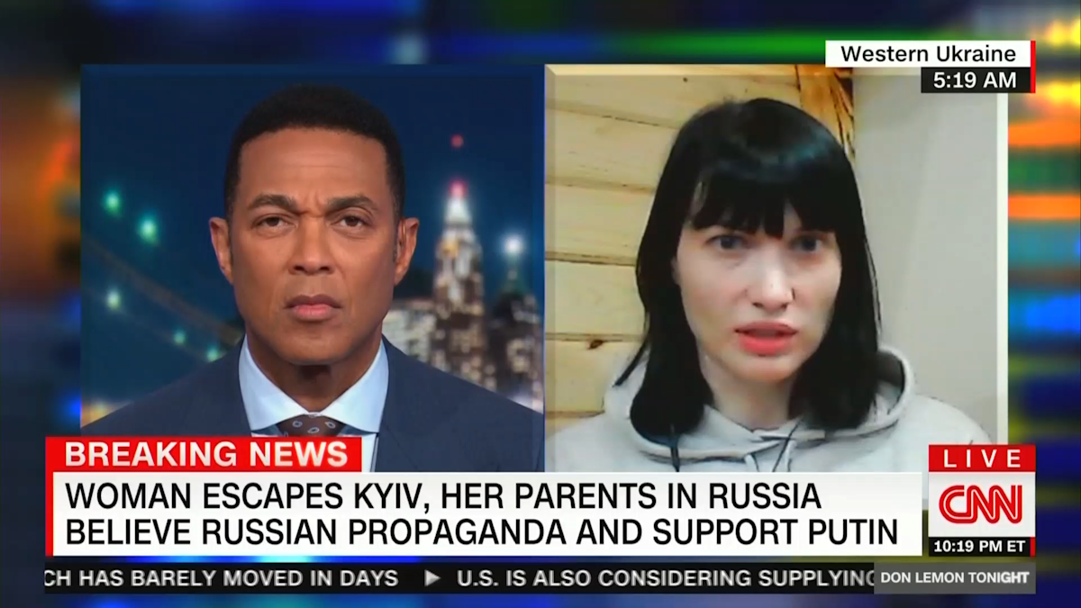 Ukrainian woman struggles to get Russian parents to believe that civilians are under attack