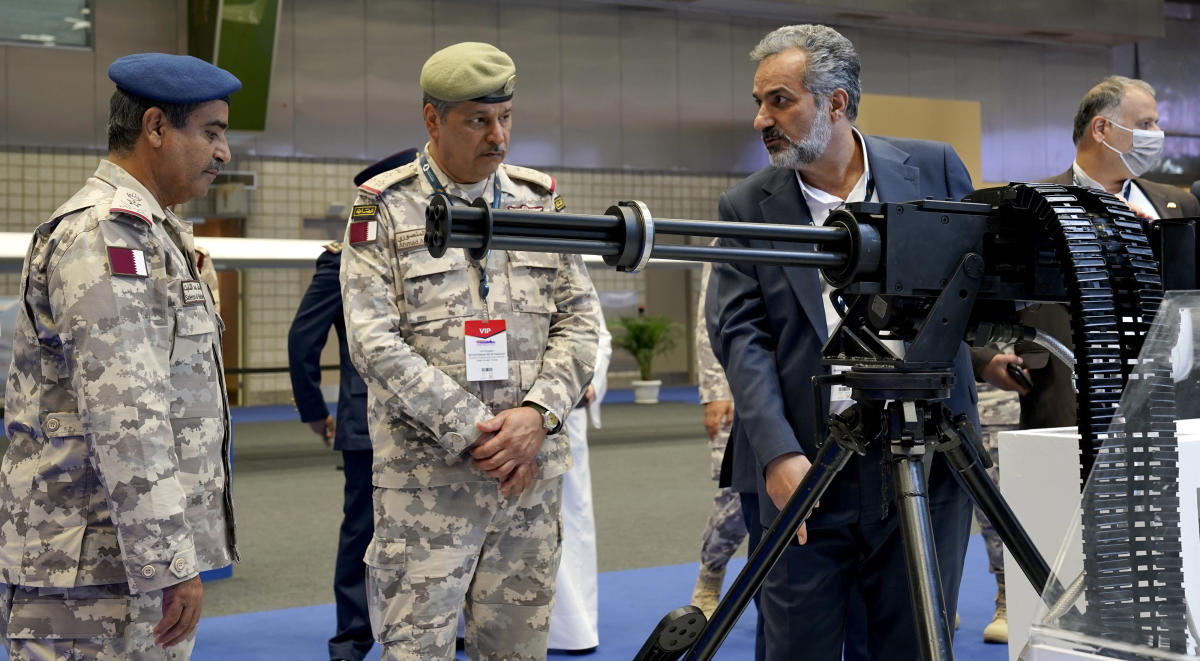 Under sweeping sanctions, Iran hawks its weapons in Qatar