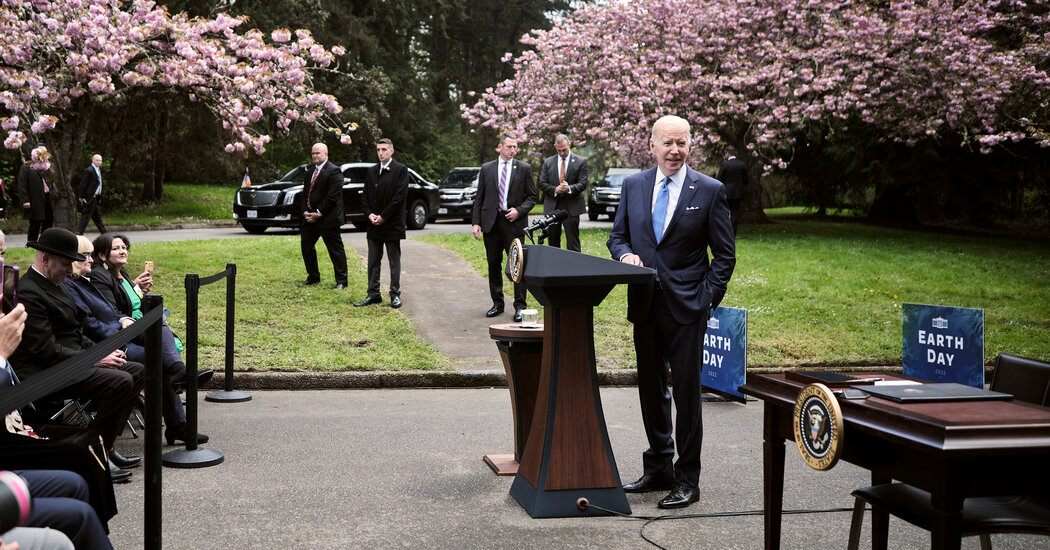 Biden Tries to Sell an Embattled Domestic Agenda During His West Coast Trip