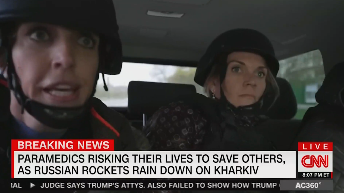 CNN crew member injured as they narrowly escape Russian bombing