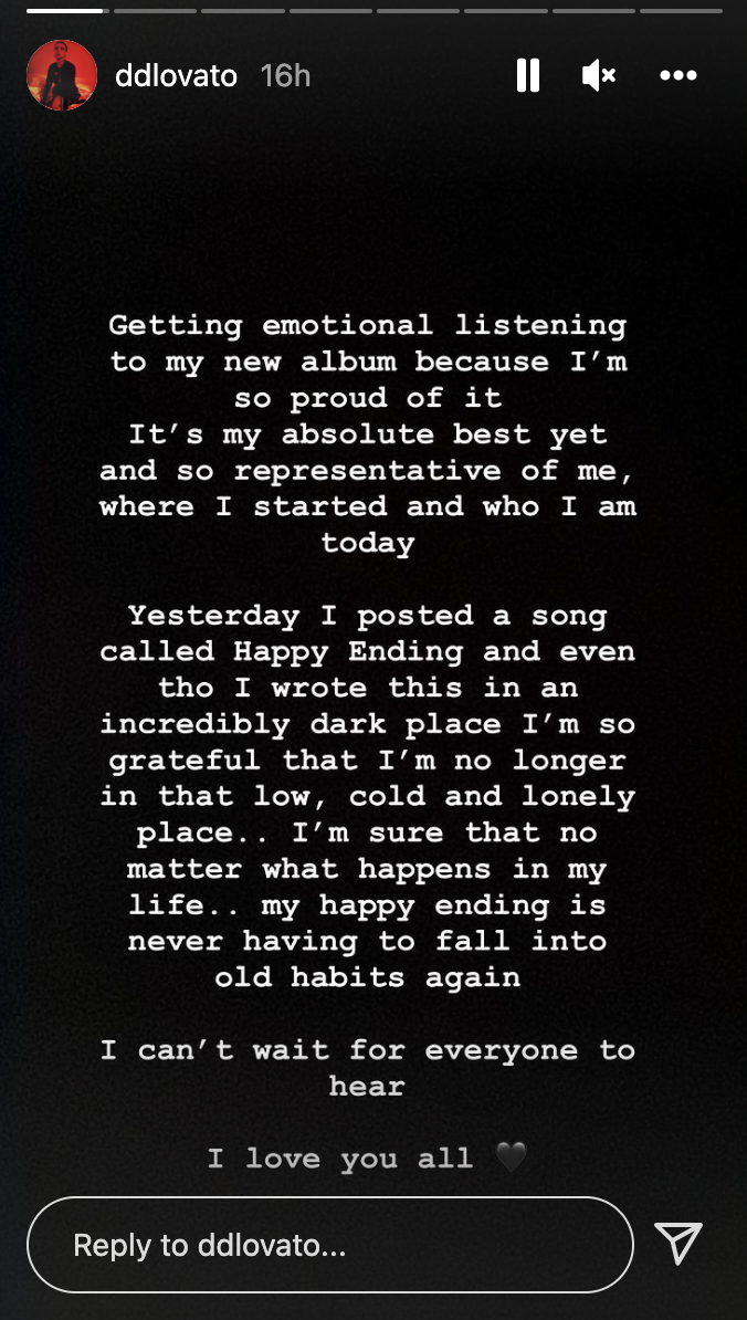 Demi Lovato sings about addiction in new song ‘Happy Ending’: ‘I wrote this in an incredibly dark place’