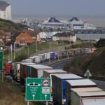 Gridlock at Dover as ferry shortages and bad weather cause huge queues of traffic