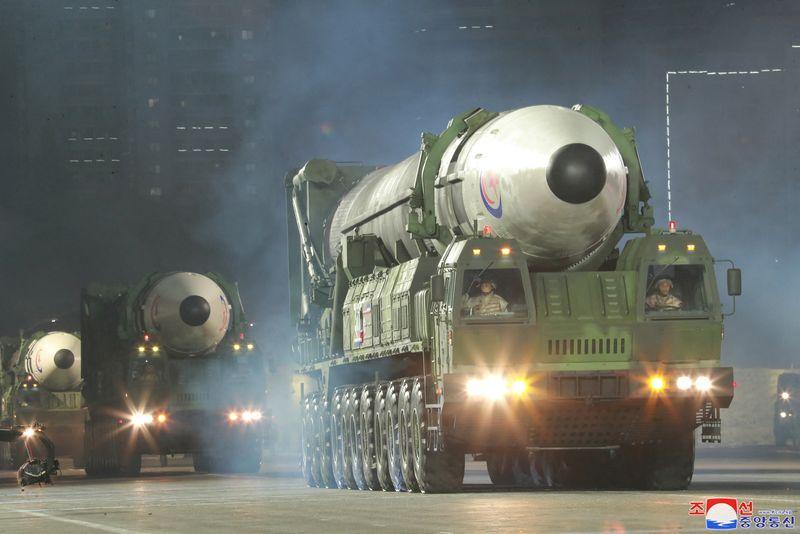 North Korea parades ICBMs, vows to boost nuclear arsenal