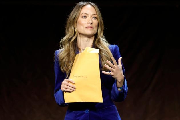 Olivia Wilde’s ‘Don’t Worry Darling’ CinemaCon Presentation Interrupted by Delivery of Mystery Envelope