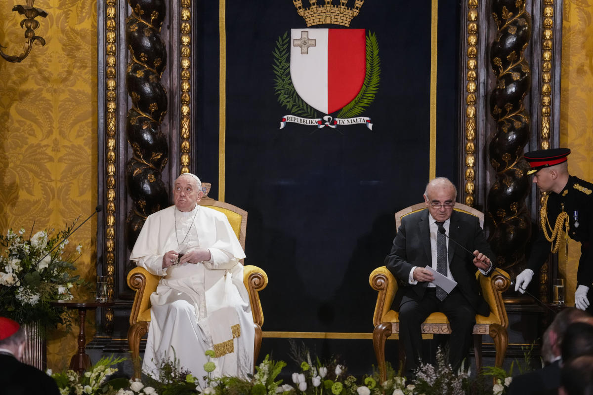 Pope blasts Russia’s ‘infantile’ war, EU-Libya deal in Malta