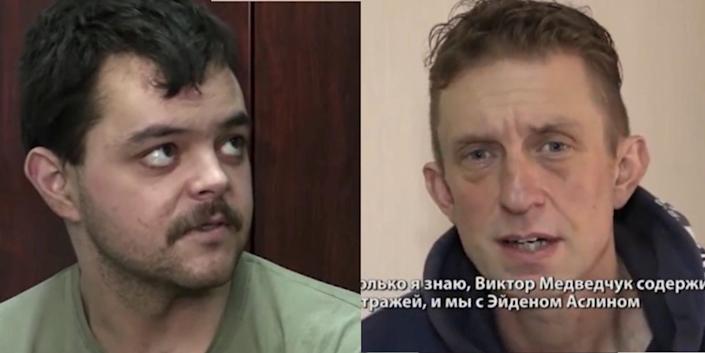 Russia airs video of UK fighters captured in Ukraine asking to be exchanged for Putin ally Medvedchuk in a prisoner swap