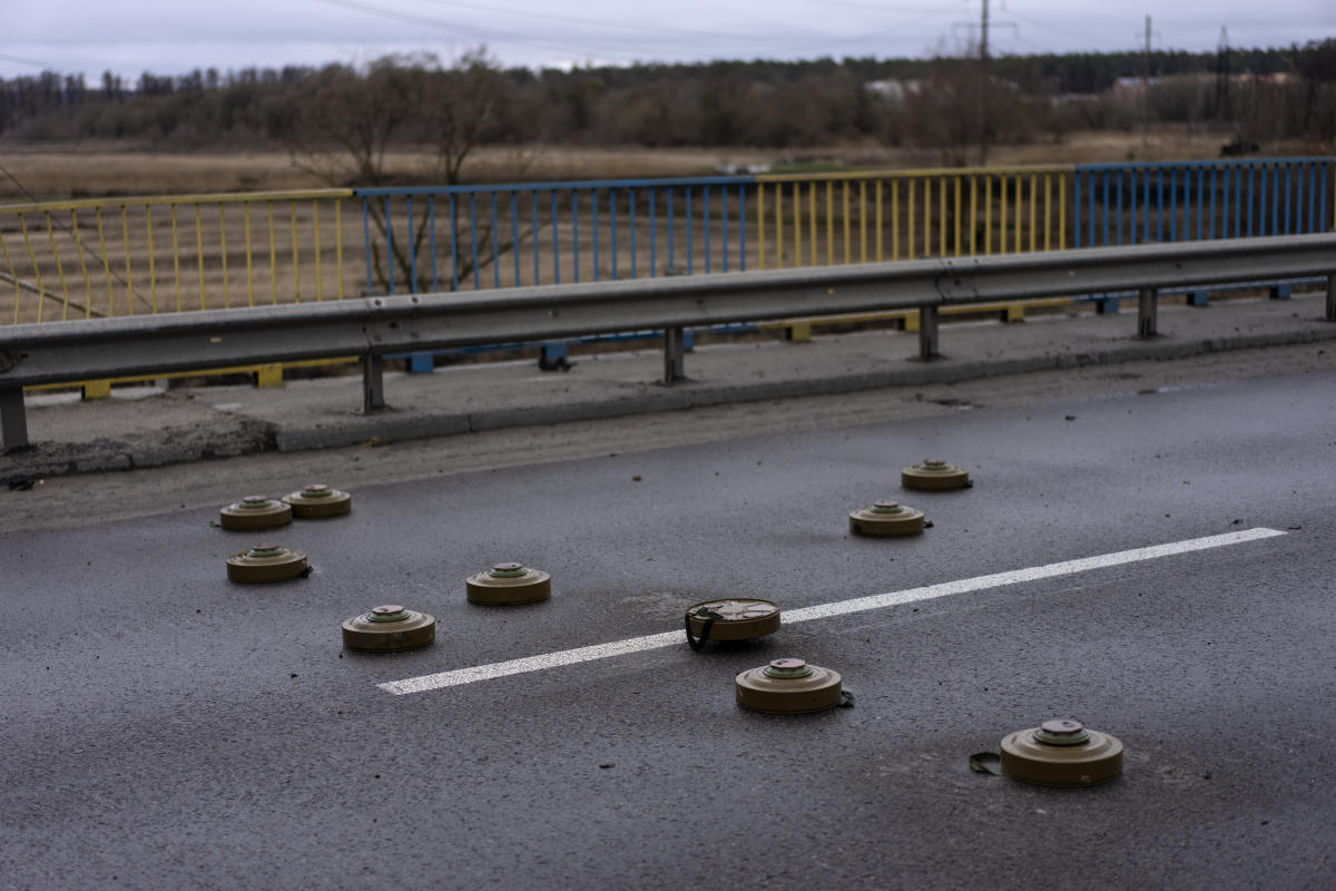 Russia urged to stop using land mines in its war in Ukraine