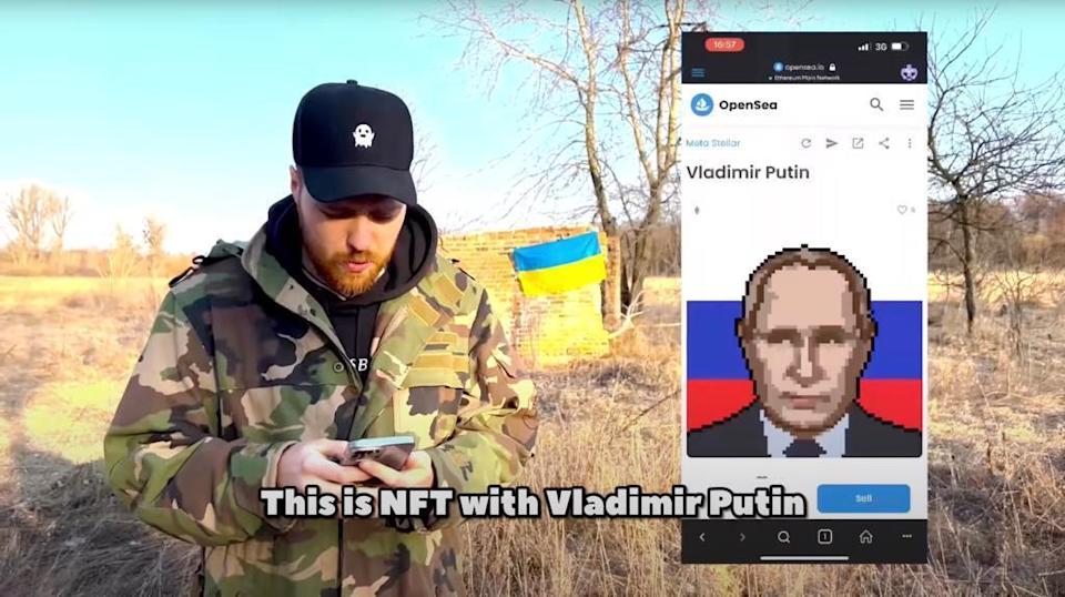 Ukrainian Influencer Alex Tillen Burns k Putin NFT To Support Victims Of the War