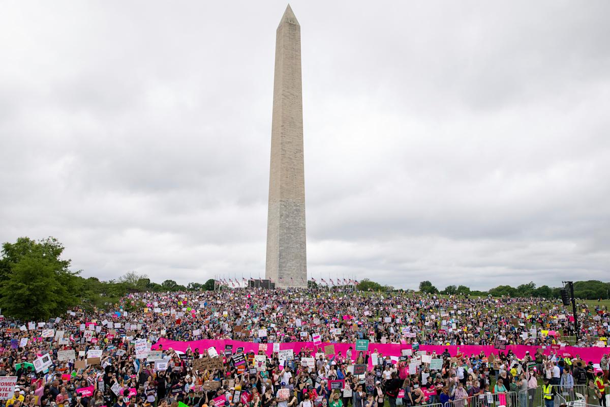 Abortion rights backers rally in anger over post-Roe future