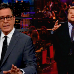 Colbert and Corden implore leaders to ‘show a modicum of courage’ and change gun laws after Texas school shooting