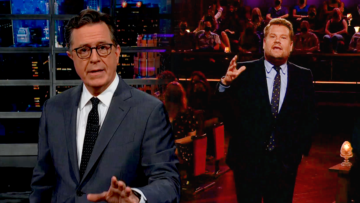 Colbert and Corden implore leaders to ‘show a modicum of courage’ and change gun laws after Texas school shooting