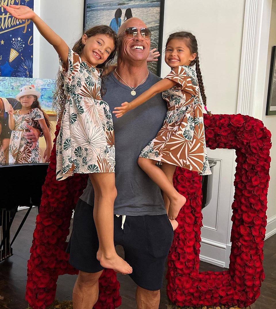 Dwayne Johnson’s Daughter ‘Refuses to Believe’ He’s Maui from Moana in Cute Tea Party Video