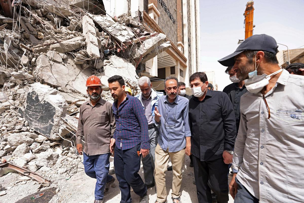 Iran disperses crowd angry over building collapse killing 29