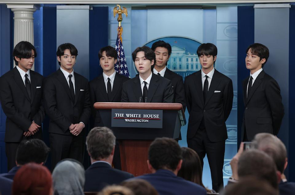 K-pop group BTS makes White House appearance to talk about surge in anti-Asian hate crimes