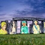 Queen Elizabeth II’s portraits projected onto Stonehenge ahead of Platinum Jubilee