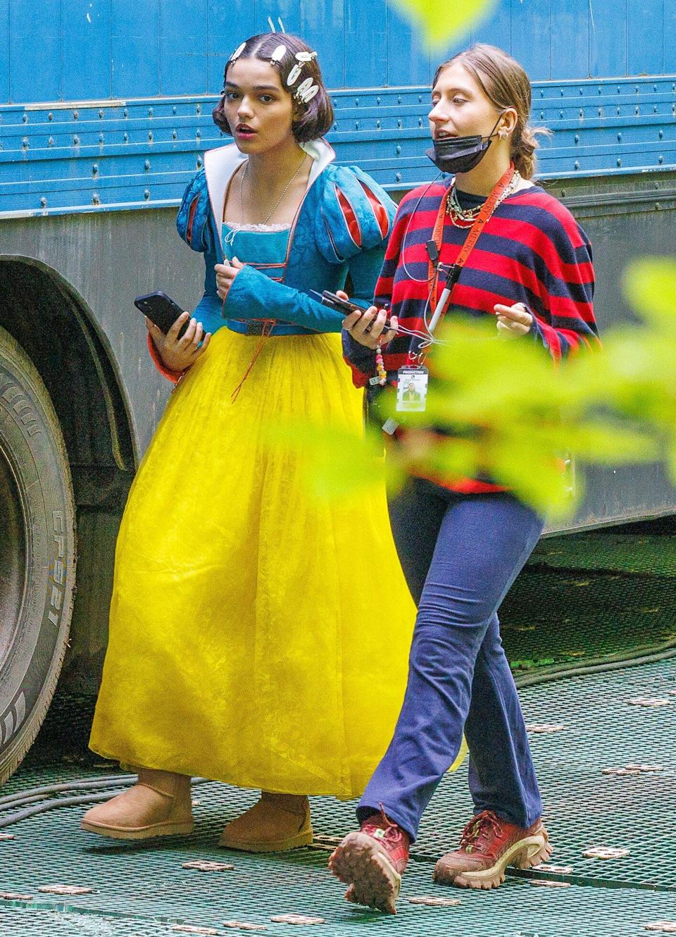 Rachel Zegler Seen as Snow White for the First Time During Filming for Live-Action Remake