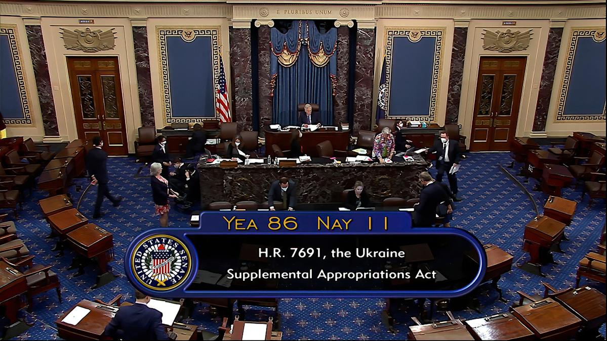 Senate ships B Ukraine aid bill to Biden for signature